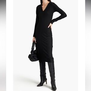 New rag & bone ribbed-knit V-neck dress xs
